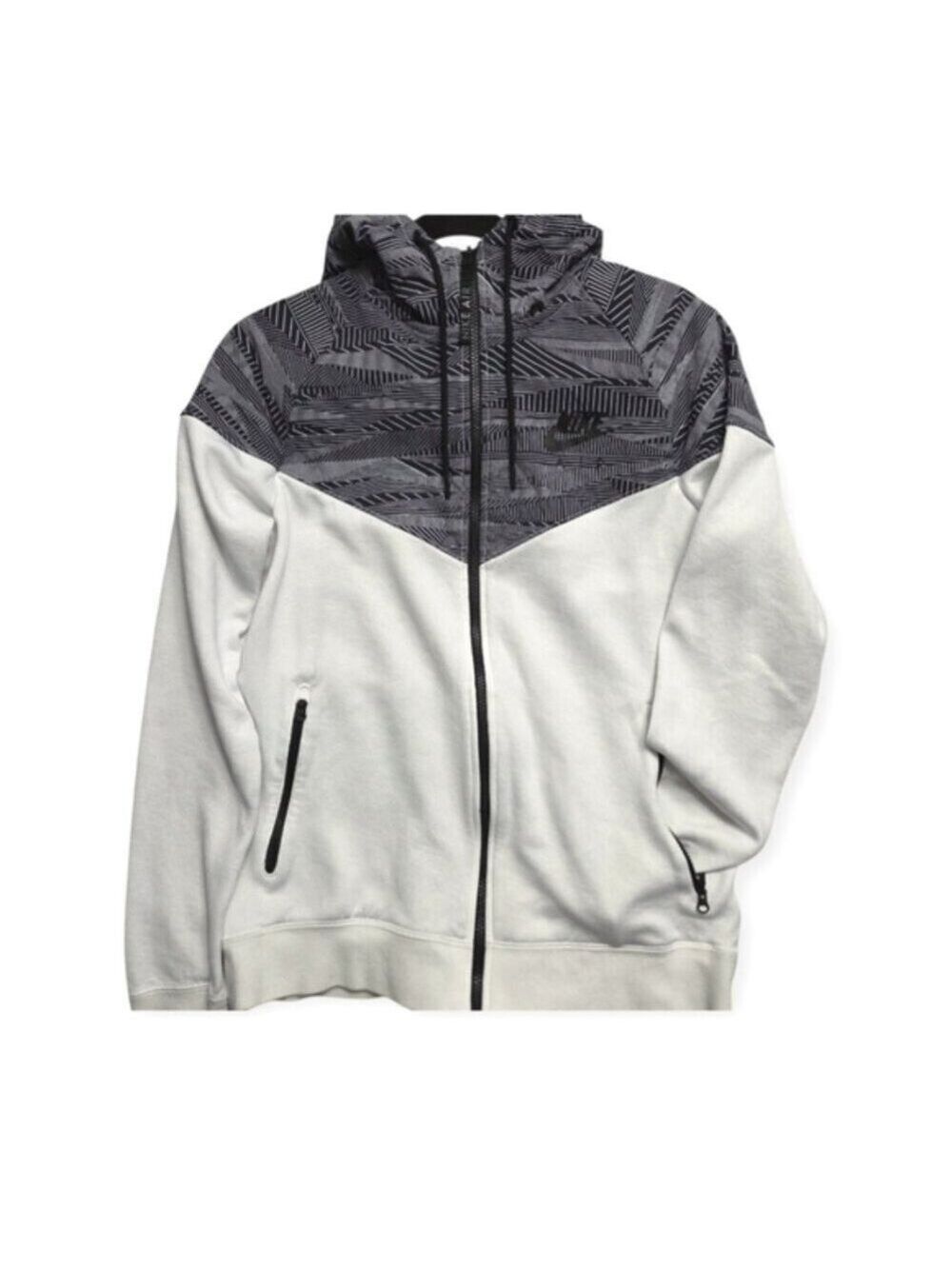 Nike Tech Monochrome Geometric Full-Zip Windrunner Hoodie Small